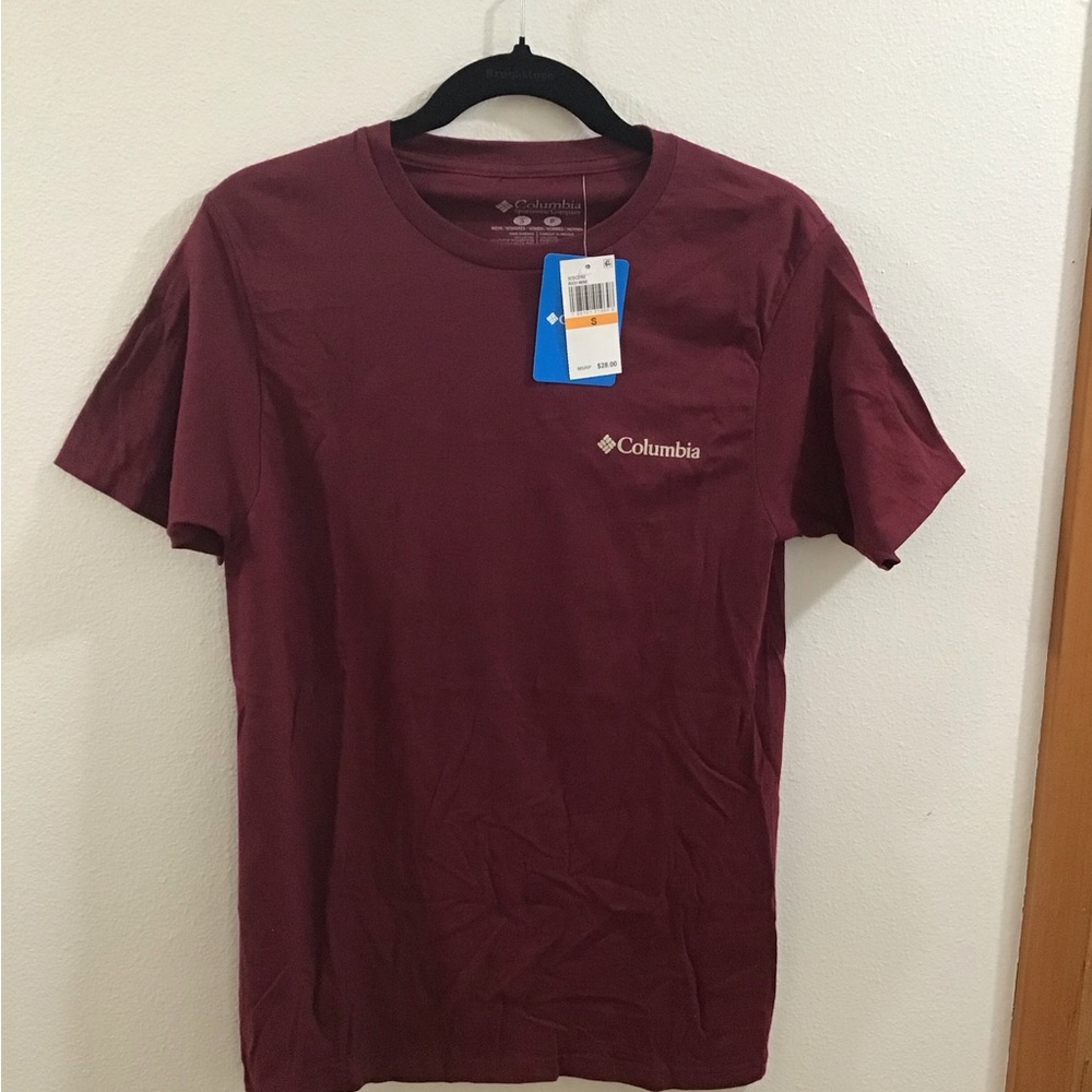 Columbia Men's Burgundy Short Sleeve Tee